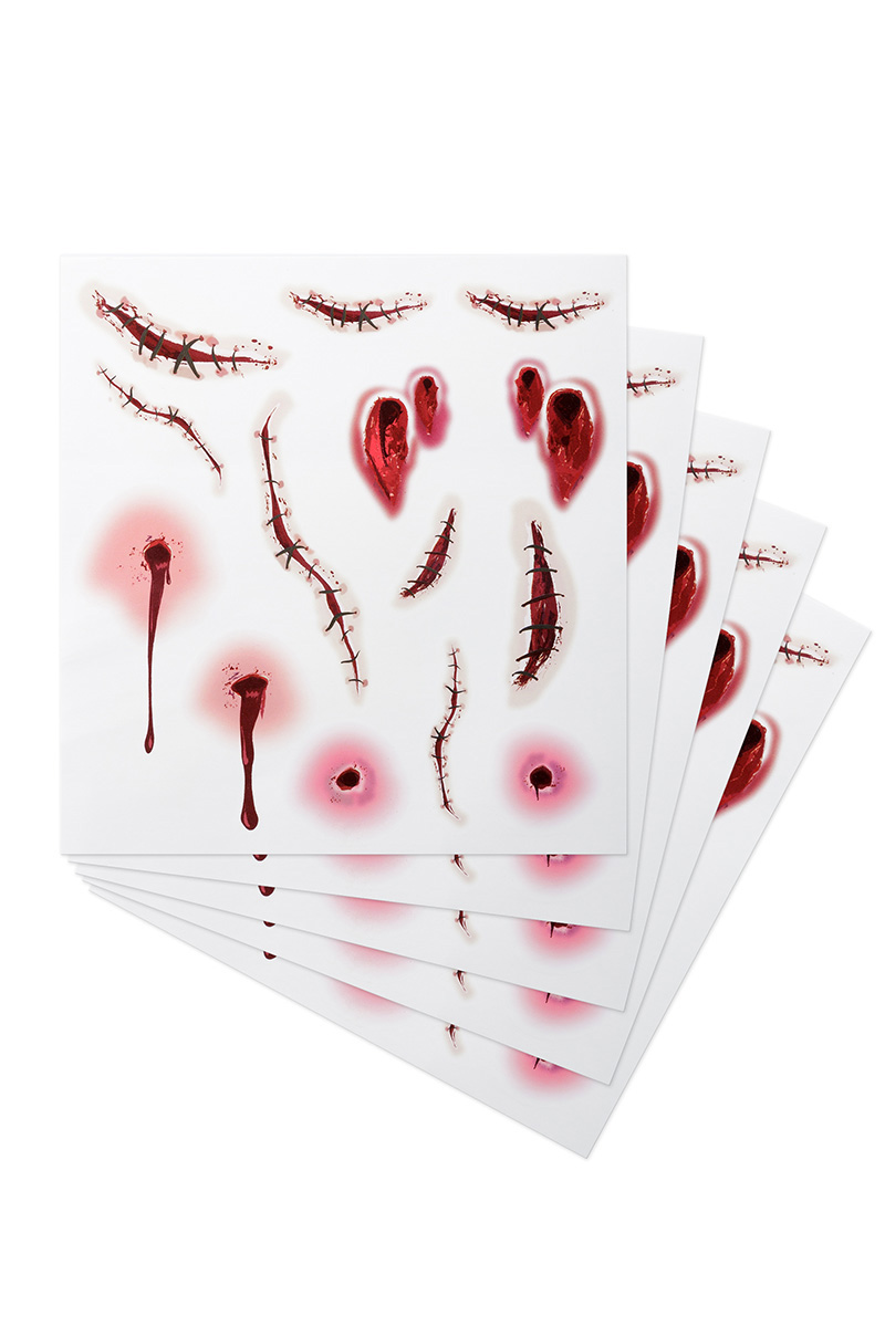 Tattoo sheet littekens in een verpakking van 5