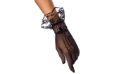 Handschoenen van mesh met kanten rand