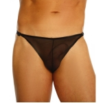 Heren string doorschijnend zwart Heren string doorschijnend zwart