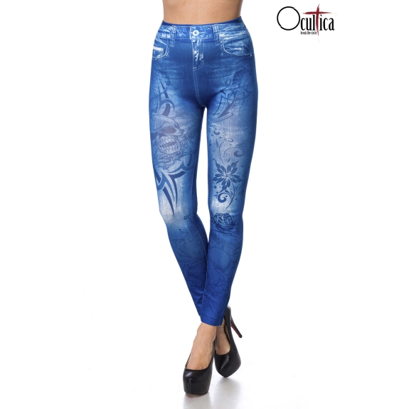Legging in jeanslook