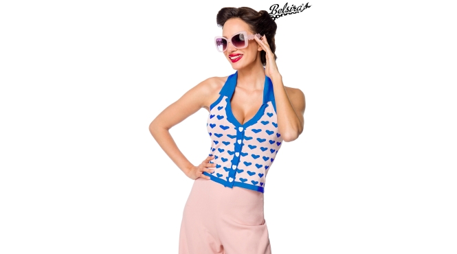 Gebreide top met kraag