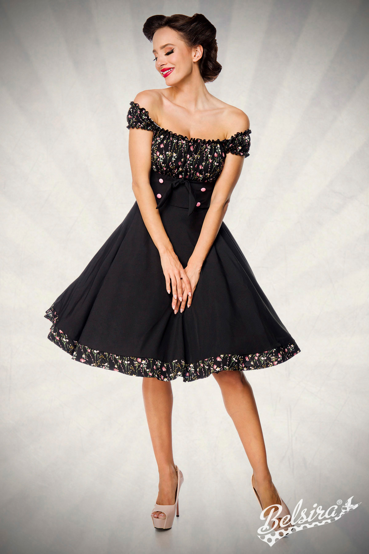 strapless swing jurk