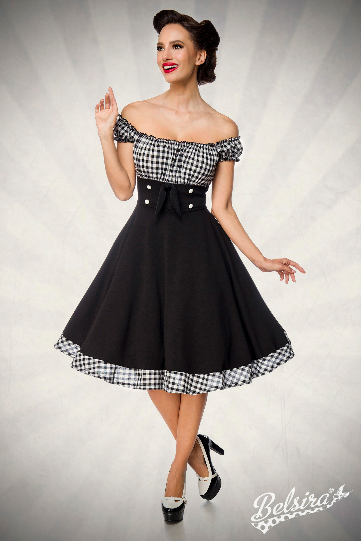 strapless swing jurk