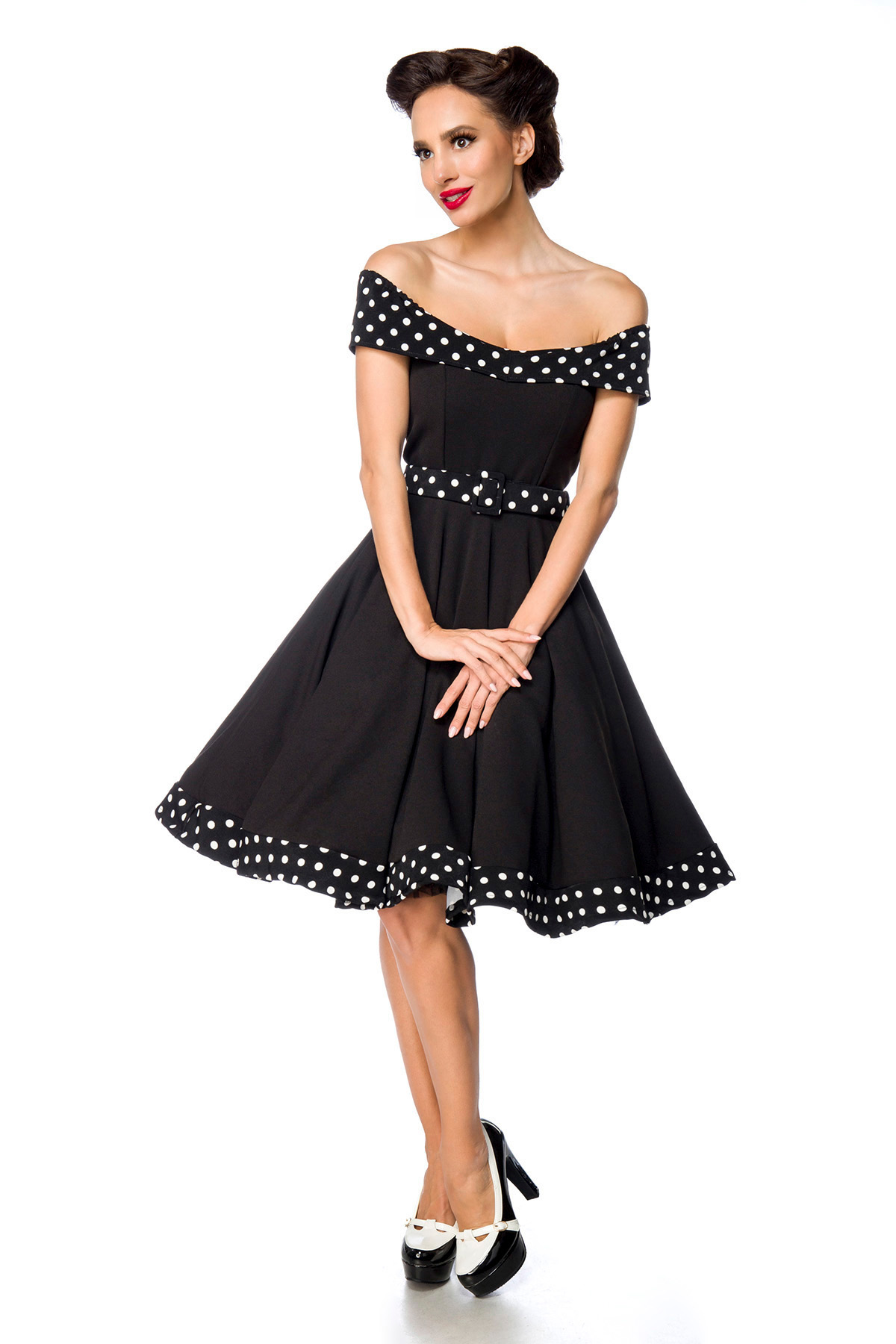 strapless swing jurk met riem