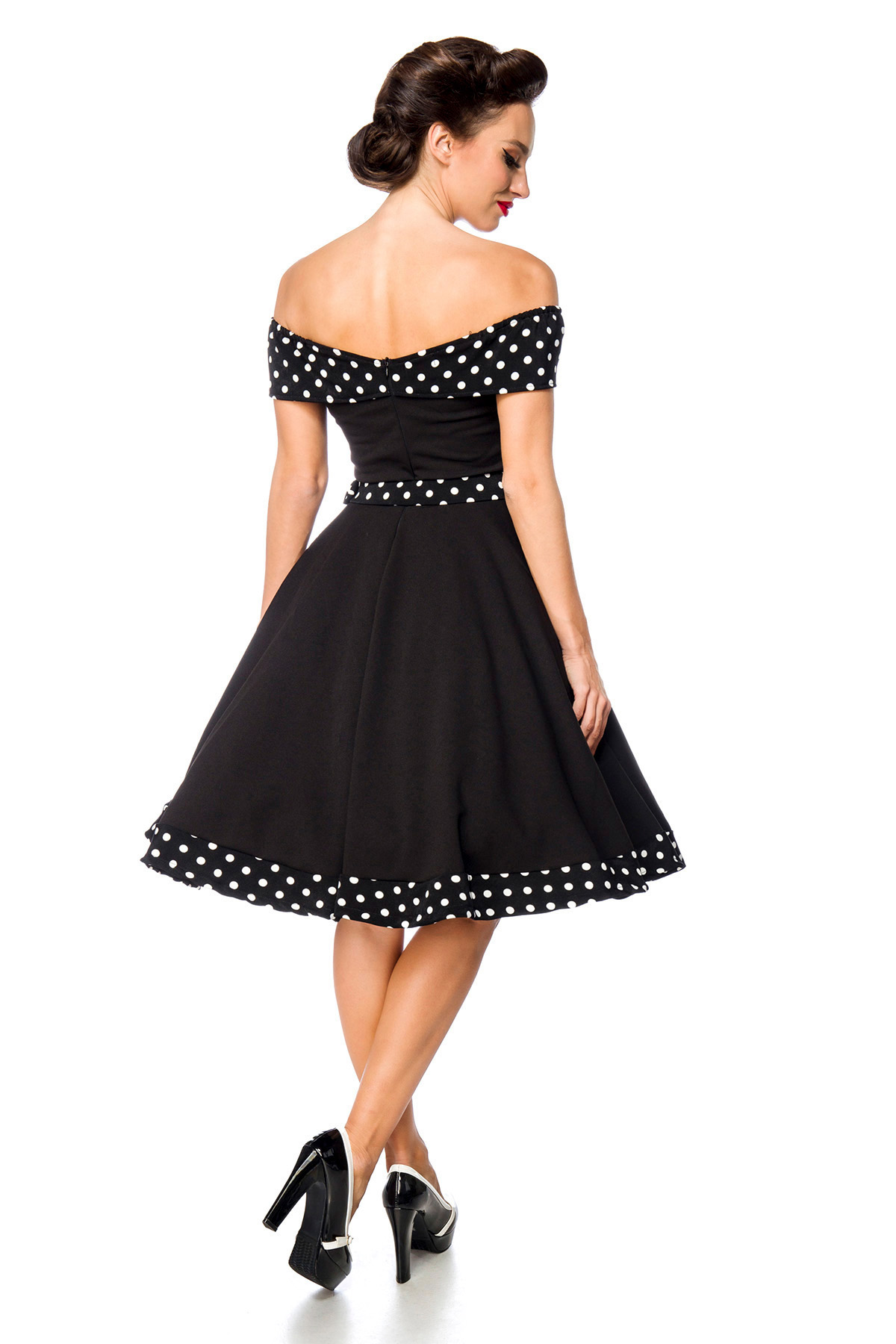 strapless swing jurk met riem