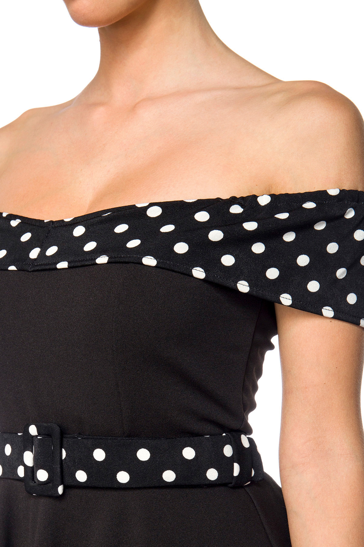 strapless swing jurk met riem