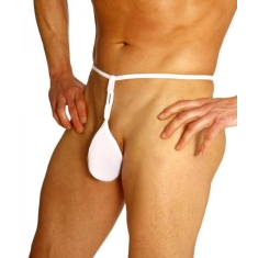 Mannen G-string wit
