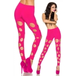 Roze legging met uitsparingen Roze legging met uitsparingen