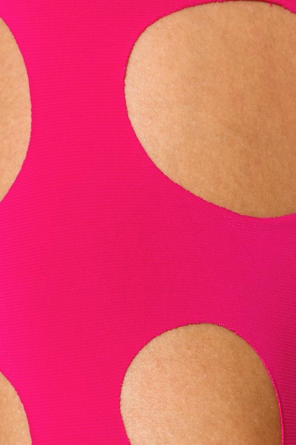 Roze legging met uitsparingen