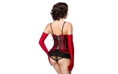 Zwart- rood Burlesque corset