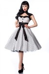 Rockabilly-jurk wit/zwart stip Rockabilly-jurk wit/zwart stip