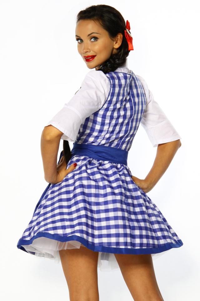 Dirndl blauw geruit