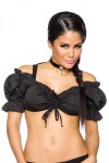 Dirndl blouse schouderbandjes zwart Dirndl blouse schouderbandjes zwart