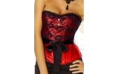 Rood corset kanten top