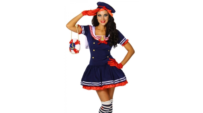Marine kostuum sailor girl