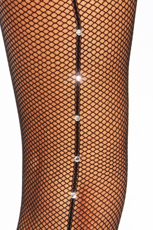 Netpanty met strass steentjes