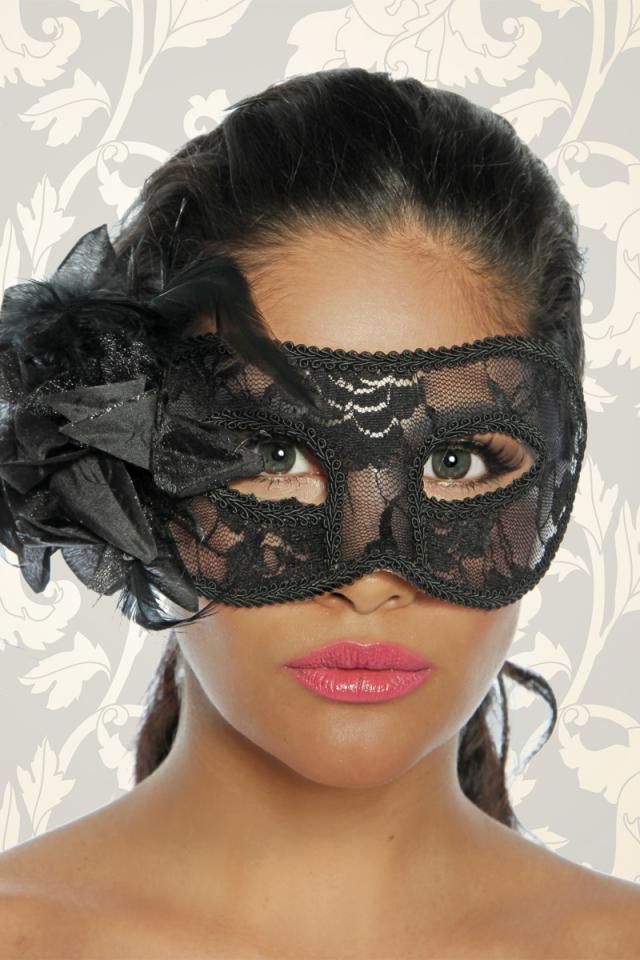 Extravagant masker zwart
