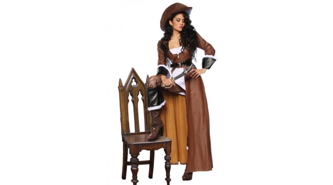 8-delig piratenkostuum vrouw