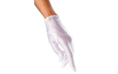 Korte satijnen handschoenen wit