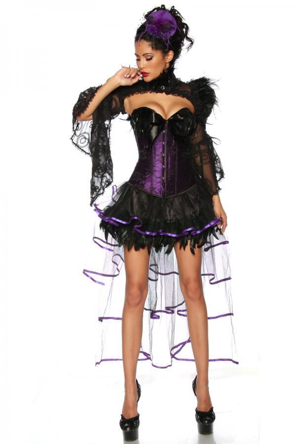 Burlesque rok met sleep