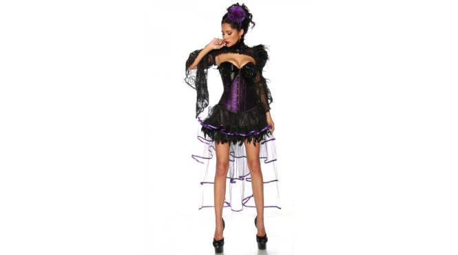 Burlesque rok met sleep