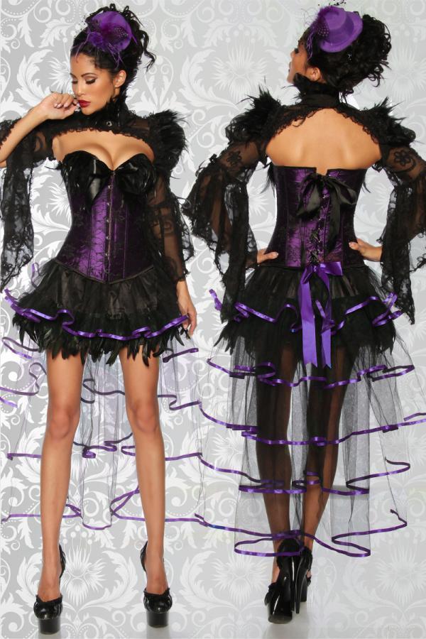 Burlesque rok met sleep