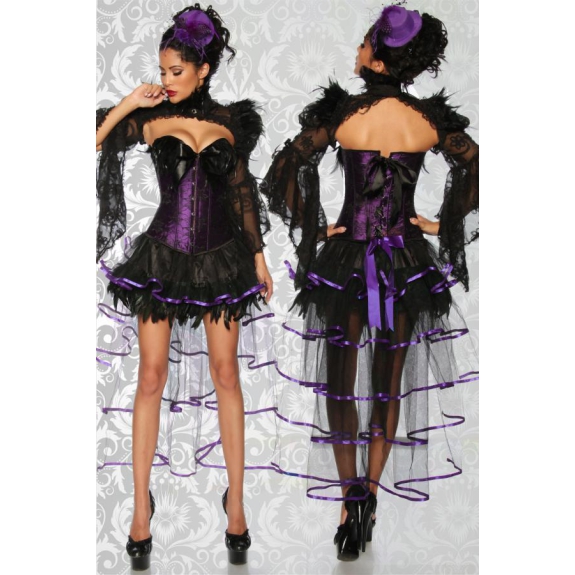 Burlesque rok met sleep