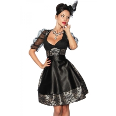4-delige zwarte dirndl