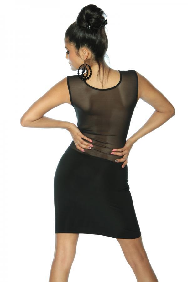 Partyjurk mesh top zwart