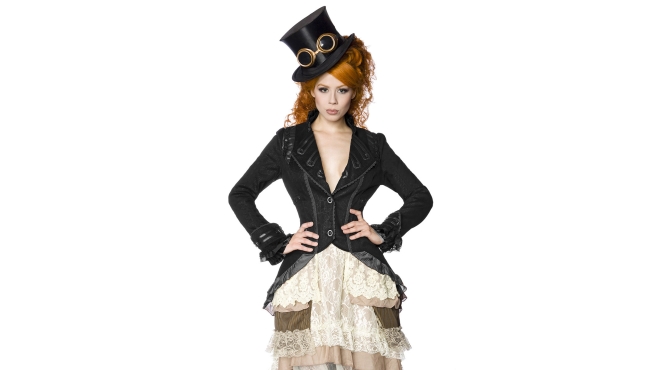 Lange steampunk jas