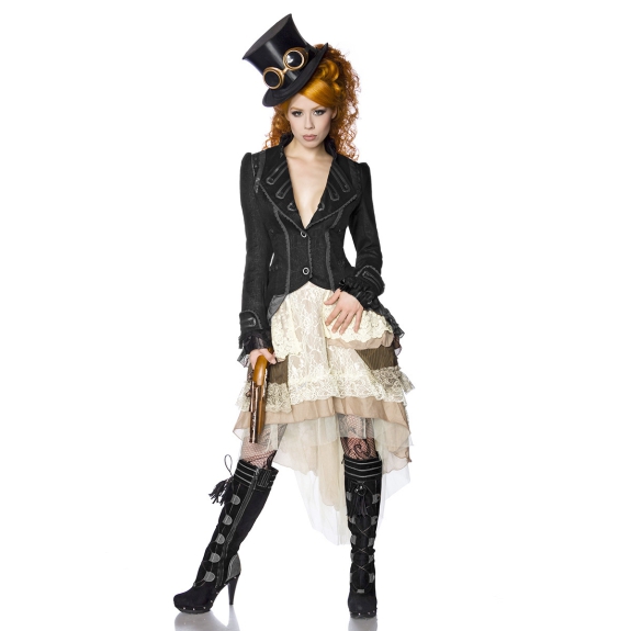 Lange steampunk jas