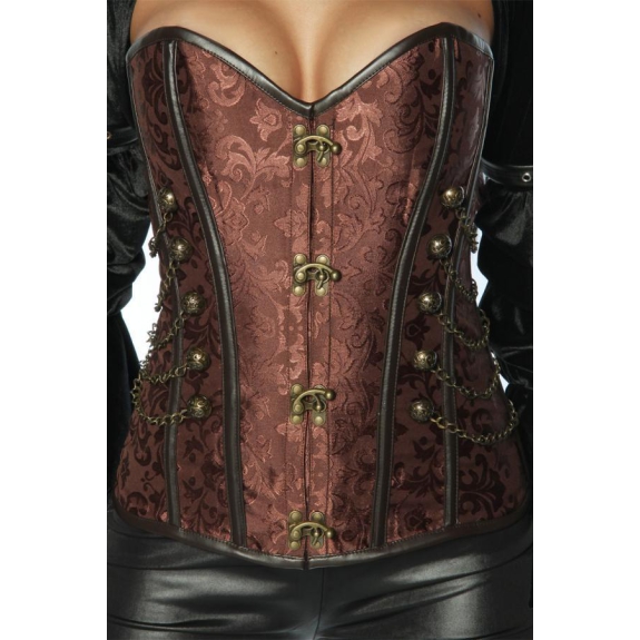 Getailleerd koperbruin corset
