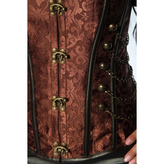 Getailleerd koperbruin corsetkoperbruin corset