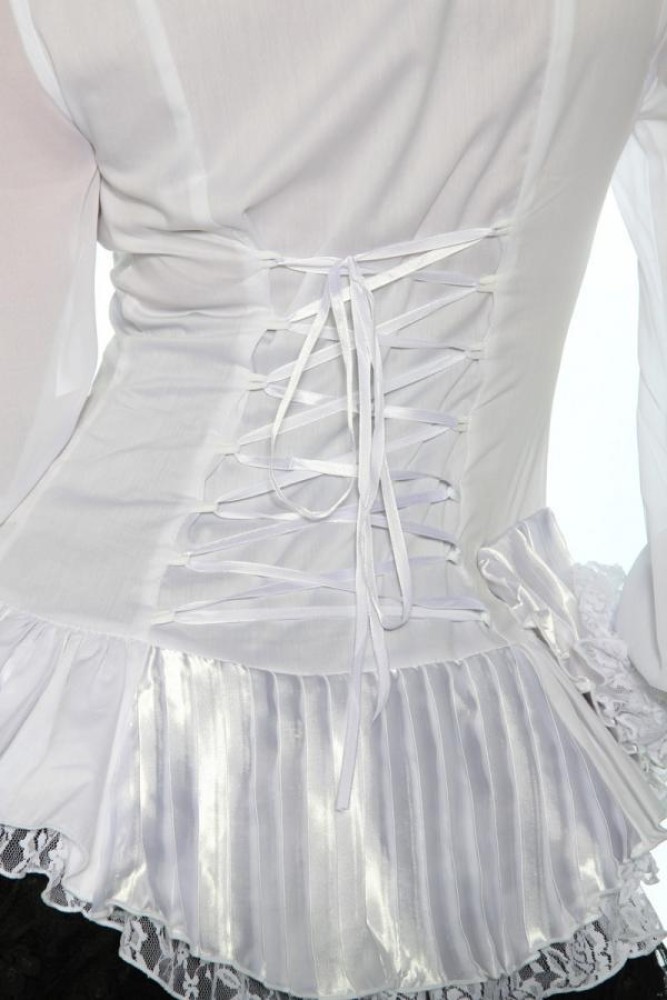 Blouse met jabot wit Burlesque online