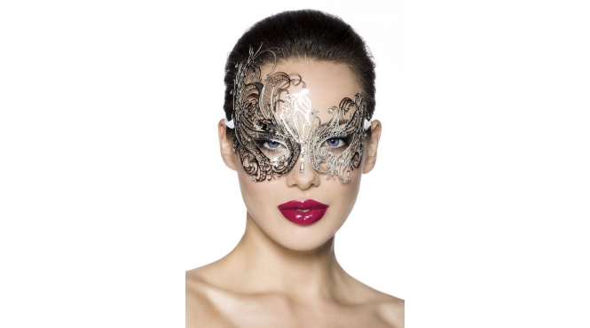 Extravagant metalen masker zilver