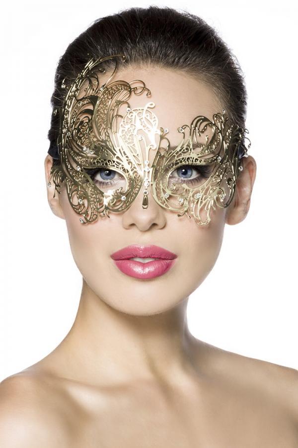 Extravagant metalen masker goud