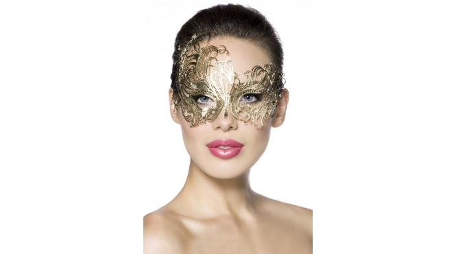 Extravagant metalen masker goud