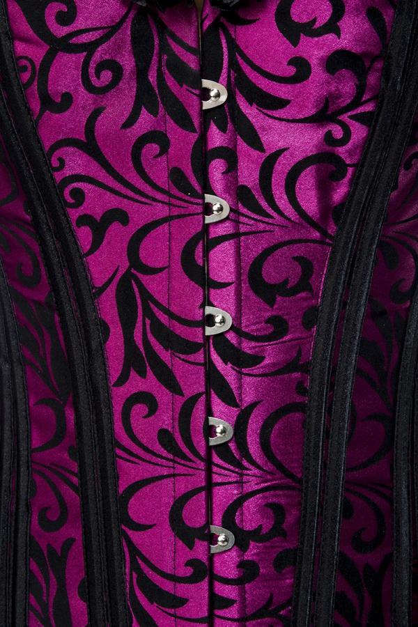 Burlesque corset met flockprint