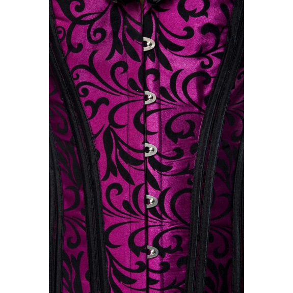 Burlesque corset met flockprint