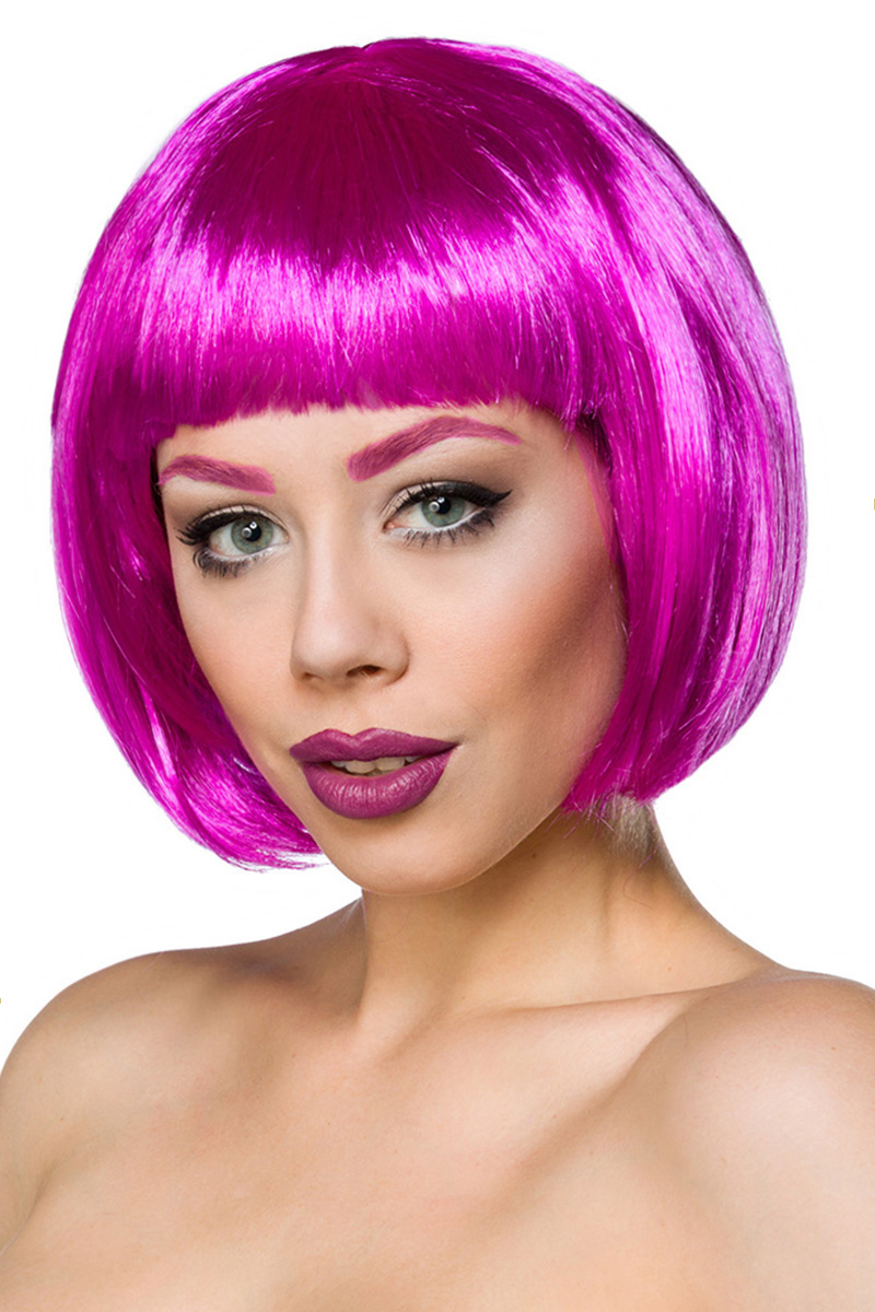 Pruik bobline roze