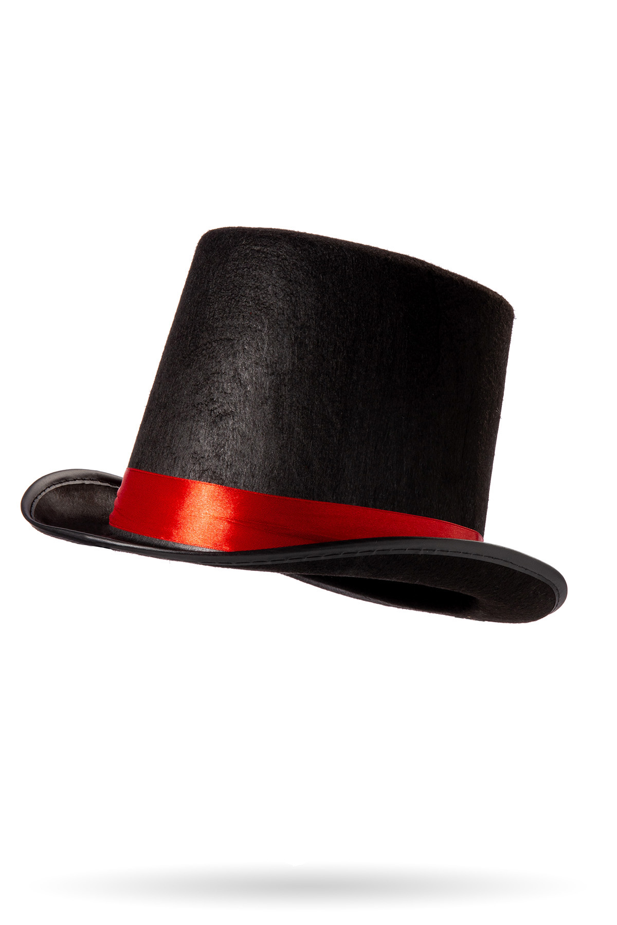 Cilinderhoed zwart-rood