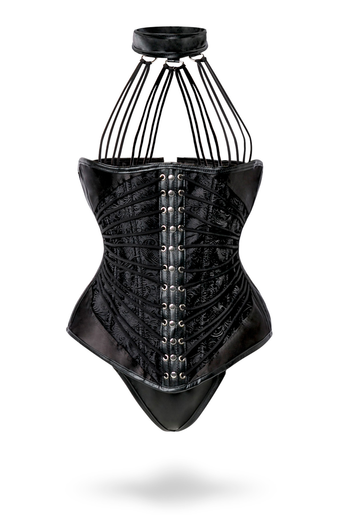 Underbust corset met slipje kunstleer