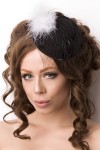 Fascinator rood-zwart Fascinator rood-zwart