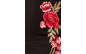 Mini-jurk zwart roos