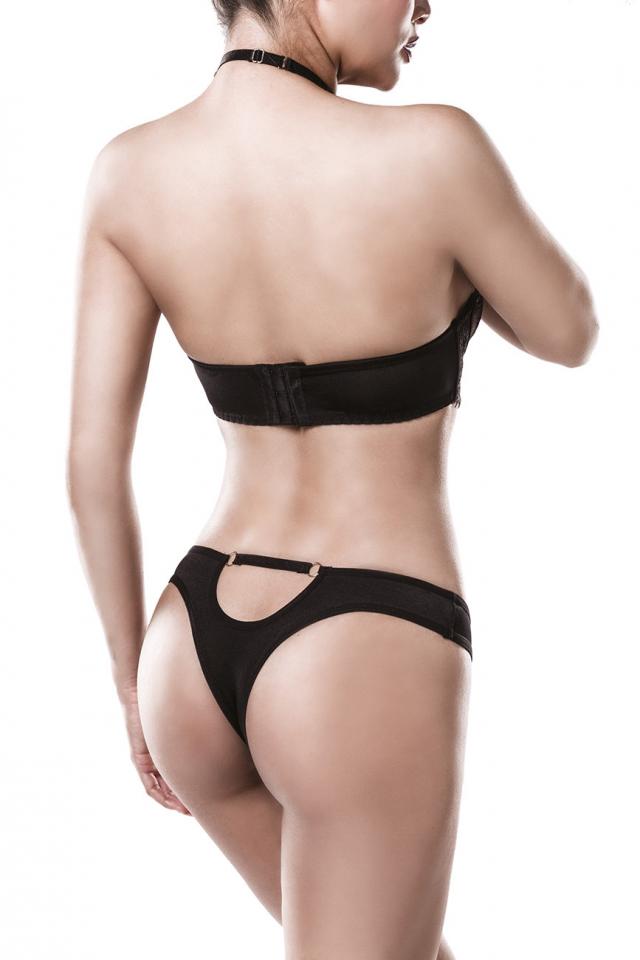 Transparant kanten halterbh set