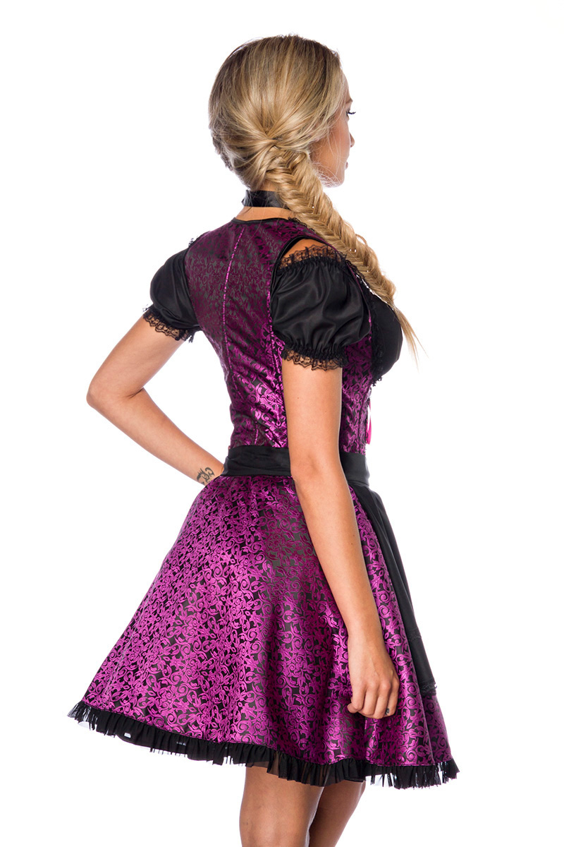 Premium dirndl paars/ zwart met blouse