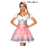 Premium dirndl roze/blauw met blouse Premium dirndl roze/blauw met blouse