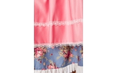 Premium dirndl roze/blauw met blouse