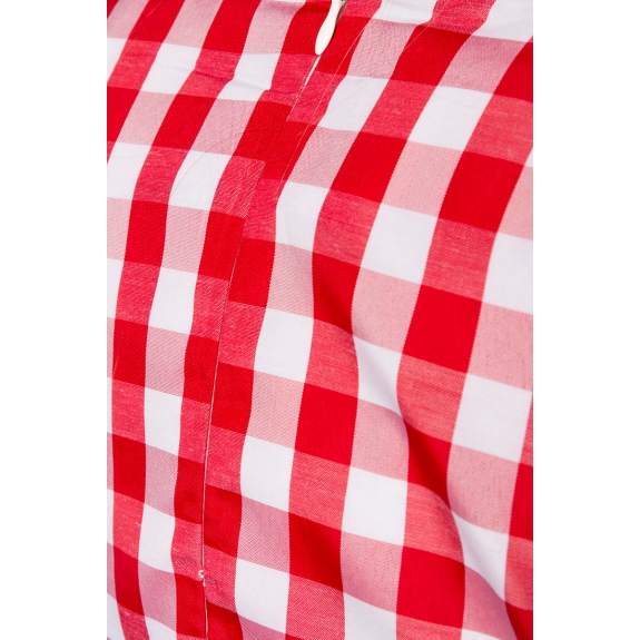 Traditionele Minidirndl blauw/rood geruit