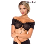 Dirndl blouse transparant zwart Dirndl blouse transparant zwart